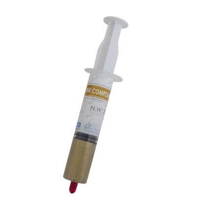 Heatsink Thermal Compound for CPU and Graphics Card Cooling, 20g syringe on white background