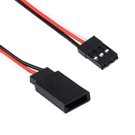 15cm Servo Extension Cables for RC Models, Pack of 10 – close-up of 3-pin male and female servo connector extension cable