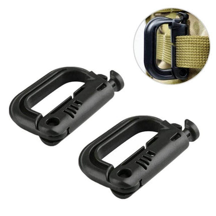 Plastic Portable Carabiner 4 Pack For Camping And Travel Light Grey - set of two black plastic carabiners for backpacks, gear organization