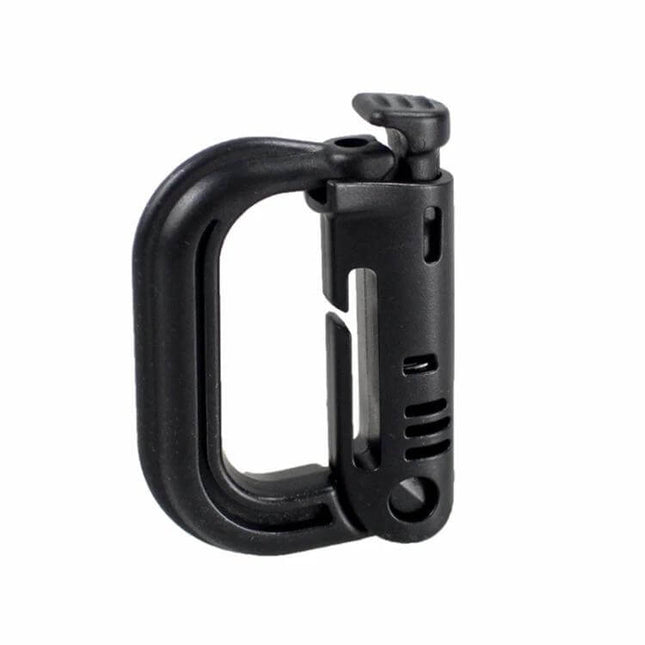 Plastic Portable Carabiner 4 Pack For Camping And Travel Light Grey - single light grey plastic clip for backpacks, bottles, cords, 4-pack set