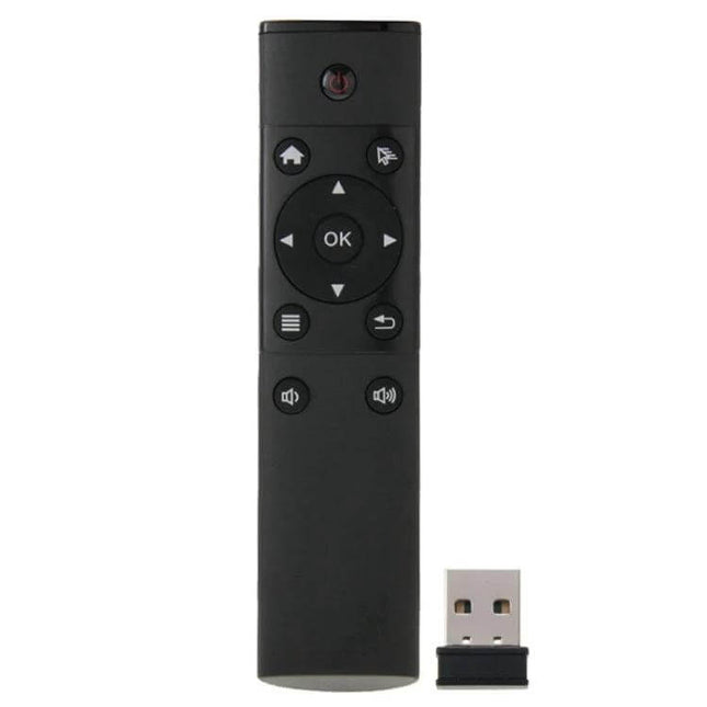 Wireless Somatosensory Remote for Computer and Media Control - slim black gesture remote with USB receiver for presentations and home media