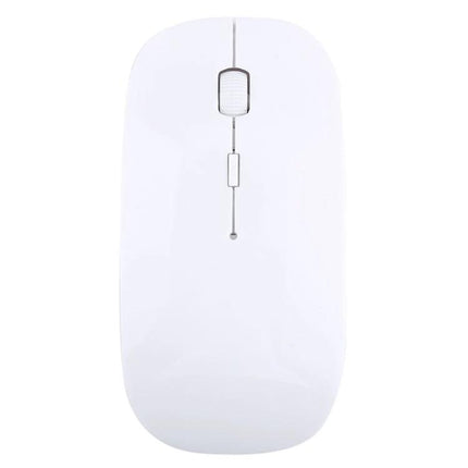 Wireless Optical Mouse for Everyday Computing Use - sleek white 2.4GHz wireless mouse with scroll wheel and low-profile design for office and casual use