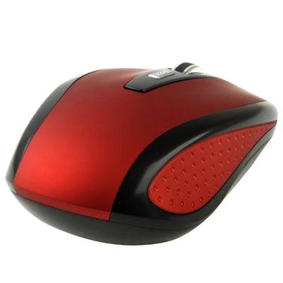 Wireless Optical Mouse with USB Receiver for Computer Use - red ergonomic wireless mouse with USB receiver, 10m range for office and home