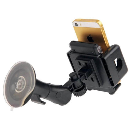 Suction Cup Car Phone Holder For Phones Up To 5.1–10.5 Cm Wide - windshield mount with one-handed release and adjustable grip for GPS and hands-free calls