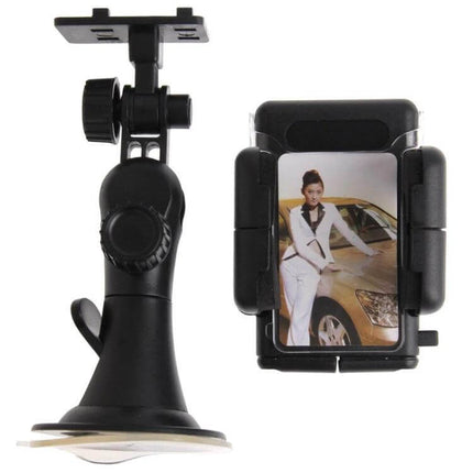 Suction Cup Car Phone Holder For Phones Up To 5.1–10.5 Cm Wide - adjustable windshield mount with one-handed release and secure grip