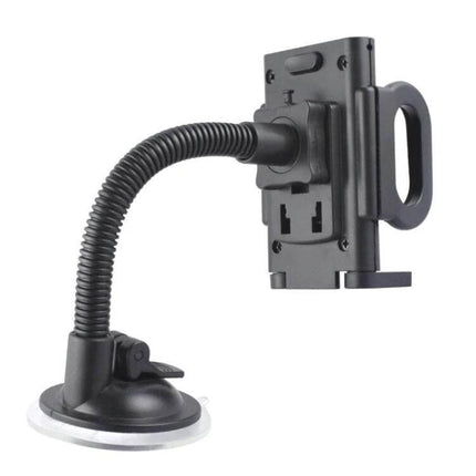 Universal Car Phone Holder Windshield Mount for Smartphones – black flexible gooseneck suction cup holder for secure hands-free navigation