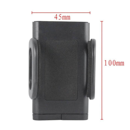 Universal Car Phone Holder Windshield Mount for Smartphones - black adjustable cradle showing 45mm width and 100mm height measurements