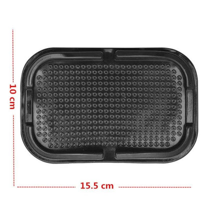 Universal Car Phone Holder With Washable Anti-Slip Pad black dashboard non-slip tray 15.5x10cm holds phone keys sunglasses
