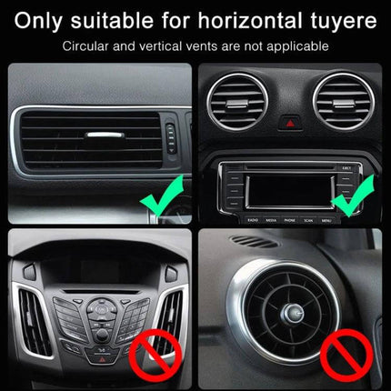 Outlet Car Drink Holder Red For Easy In Dash Cup Access shown fitting horizontal dashboard vents and not compatible with circular or vertical vents