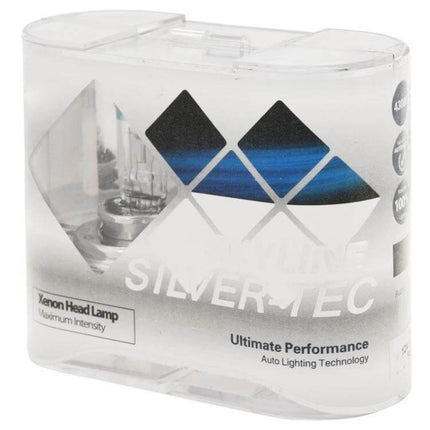 Two Pack Warm White H1 Car Headlight Bulbs for Easy Replacement - clear packaged Xenon-style H1 bulbs, 4300K warm white, direct stock replacement