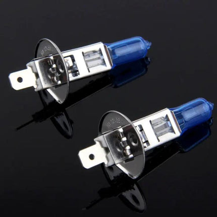 Halogen Car Headlight Bulb 6000K 12V 55W Pair For H1 H4 H7