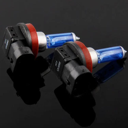 Halogen Car Headlight Bulb 6000K 12V 55W Pair For H1 H4 H7