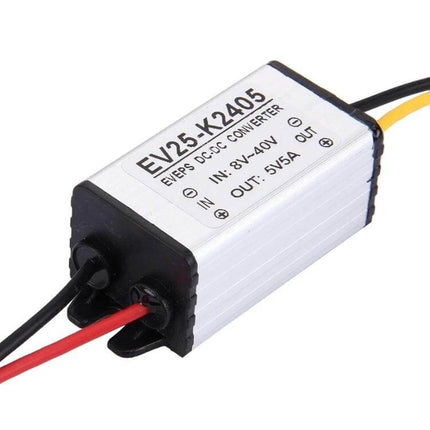 Car Power Step-Down Converter For Dash Cam Vehicle Accessories compact DC-DC converter 8-40V to 5V 5A for dash cams, GPS, LEDs, stable voltage protection