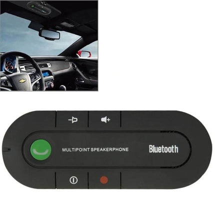 Bluetooth Hands Free Transmitter For Car Music And Calls compact multipoint speakerphone mounted in car for hands-free calls and music streaming