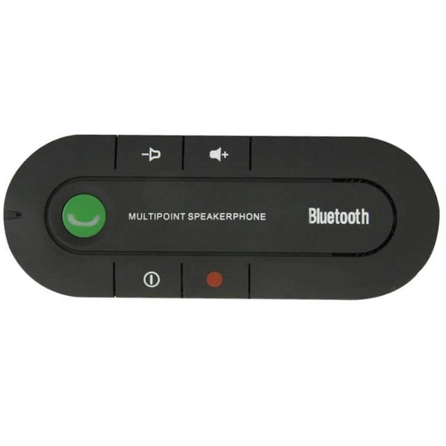 Bluetooth Hands Free Transmitter For Car Music And Calls compact multipoint speakerphone with call button and volume controls