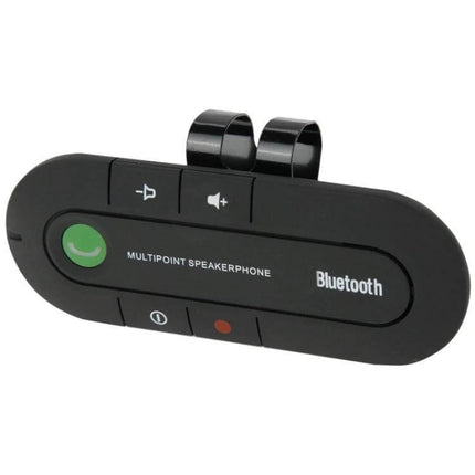 Bluetooth Hands Free Transmitter For Car Music And Calls compact multipoint speakerphone clipped to sun visor for hands-free calls and streaming