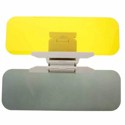2-In-1 Car Sun Visor Mirror Anti-Glare for Day and Night Driving, 32x14cm dual yellow day and dark night visor set, adjustable angle