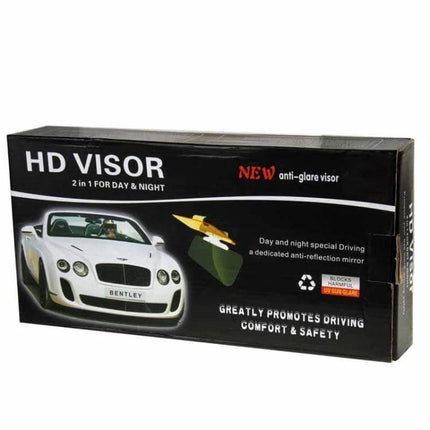 2-In-1 Car Sun Visor Mirror Anti-Glare for Day and Night Driving - boxed HD visor product shot with Bentley graphic