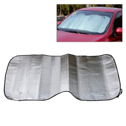 Foldable Car Windshield Sun Shade Keeps Car Cooler 125 By 60 Cm reflective foldable sunscreen foil for car windshield, reversible and fits most passenger cars