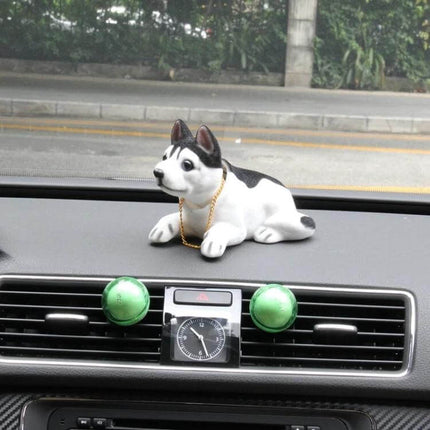 Lovely Husky Nodding Dog Car Decor For Your Car Interior - dashboard nodding husky figurine adds playful charm to commutes