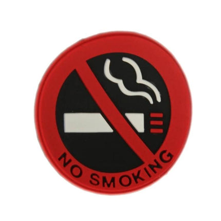 Decorative No Smoking Sign Stickers for Cars, 3 Pack, 5x5 cm - red round no smoking sticker for car windows and dashboards
