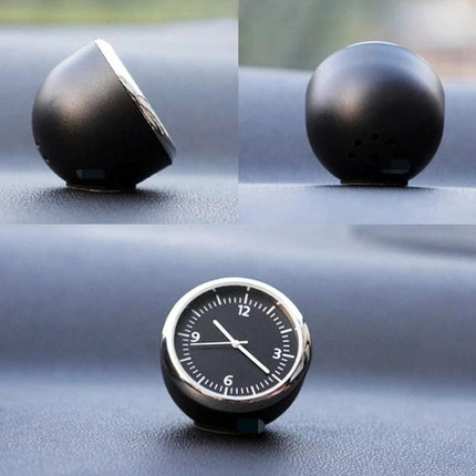Timeless Mechanical Clock for Daily Car Commutes on car dashboard, compact classic analog clock for commuter reliability