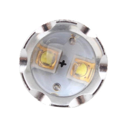 Car Fog Light LED Bulb White For Safer Night Driving - close-up of dual LED chip fog light bulb, white beam for improved night driving safety