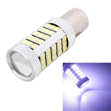 1156 LED Car Brake Light White For Parking Signals 2-Pack - white 1156 LED bulb with plug-and-play design for parking, turn and reverse lights