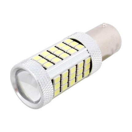 1156 LED Car Brake Light White For Parking Signals 2-Pack - white 1156 LED bulb, plug-and-play parking/turn/reverse light upgrade, low power 2-pack