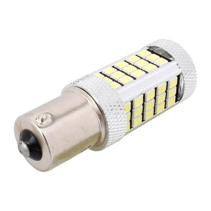 1156 LED Car Brake Light White For Parking Signals 2-Pack - white 1156 LED bulb shown, 2-pack upgrade for parking turn and reverse lights, plug-and-play