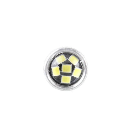 LED Car Light Bulbs For Brake And Turn Signal, White, Easy Install - white plug-and-play LED bulb close-up showing five LED chips, low power consumption