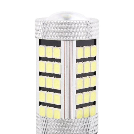 6500K White LED Car Fog Light Bulbs Two Pack For Parking Lights - close-up of cylindrical 12V cool white LED bulb with multiple SMD chips
