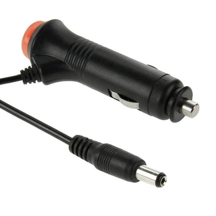 5.5x2.1mm Car Charger Cable With Switch For In Car Use - black 12V lighter plug with inline switch and 5.5x2.1mm DC tip