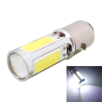 High-Quality White LED Brake Light for Motorcycles with Easy Installation mounted on bike, bright white LED enhancing visibility