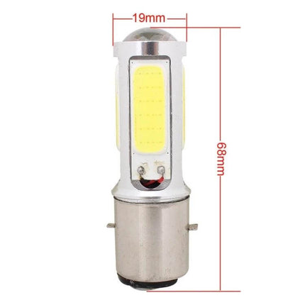 High-Quality White LED Brake Light for Motorcycles with Easy Installation - cylindrical 68mm white LED replacement bulb shown
