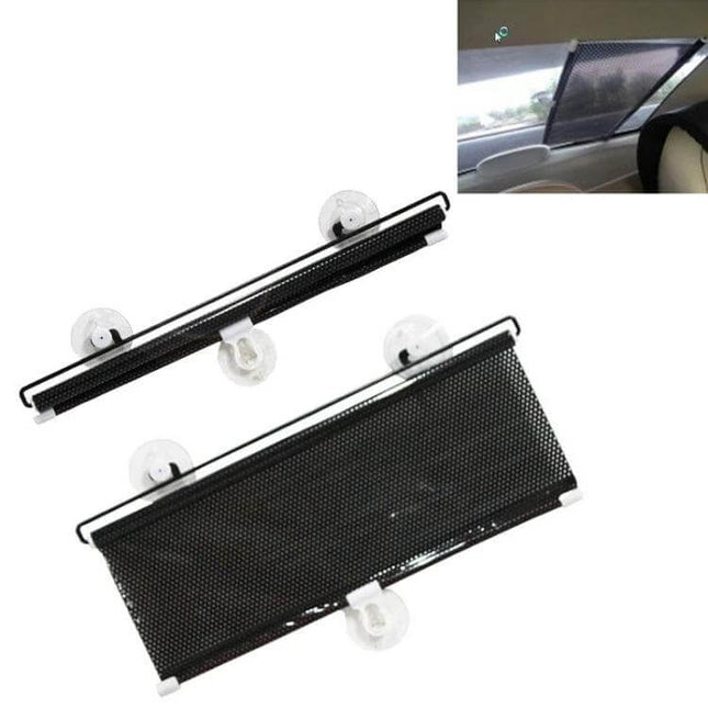 Retractable Sun Shade for Car Back Windshield, 125cm x 45cm – retractable mesh rear window sun shade with suction cups to reduce glare and cabin heat