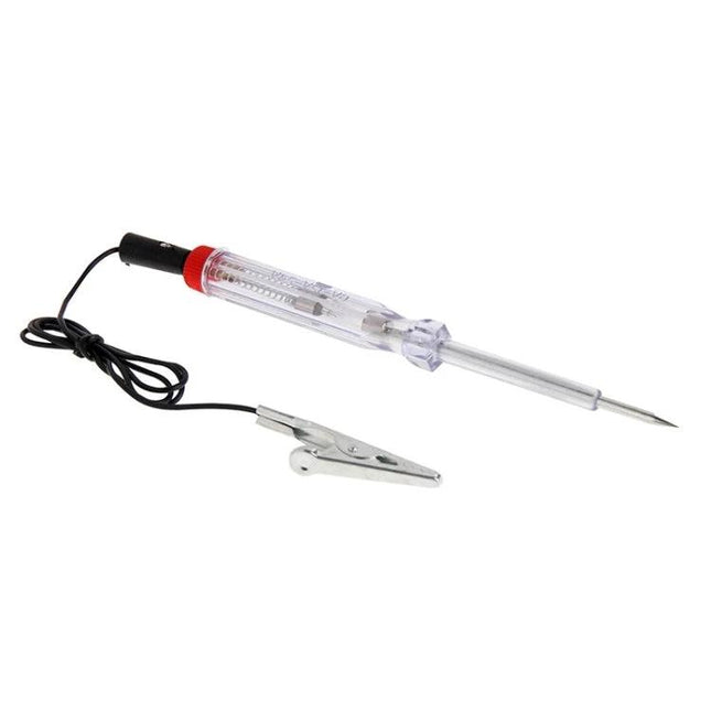 Tool for Checking Car Electrical Systems in Daily Maintenance - handheld circuit tester with probe and alligator clip for battery and charging checks
