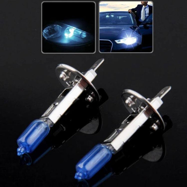 KOBO Xenon Headlight Bulb, White For Night Driving - twin xenon bulbs showing bright white light for improved night and rainy driving visibility