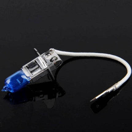 Xenon Style Car Headlight Bulb For Clear Night Driving - blue-tipped halogen replacement bulb with braided lead for improved nighttime visibility