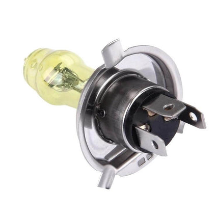 H4 Xenon Pure Yellow Headlight Bulbs For Cars Daily Driving - close-up yellow H4 bulb for fog and rain visibility