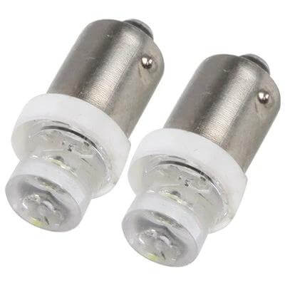 BA9S 1W LED Car Signal Light Bulb 8mm For Daily Use - pair of 12V BA9S LED signal bulbs, low power, high-brightness replacement