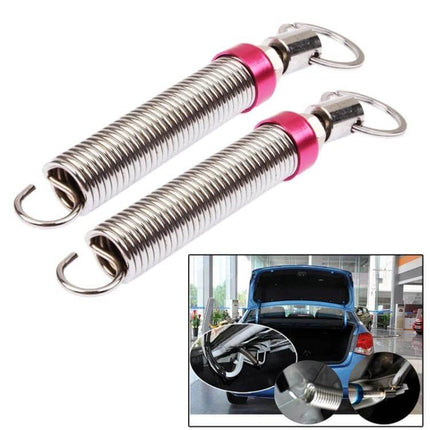 Adjustable Car Trunk Lid Lifting Spring Device For Easy Access - pair of stainless retrofit trunk lift springs with hooks and adjustable stop