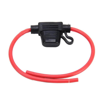 Waterproof Fuse Holder with Wire for DC 12V Circuits - red sealed inline automotive/marine fuse holder protecting against moisture