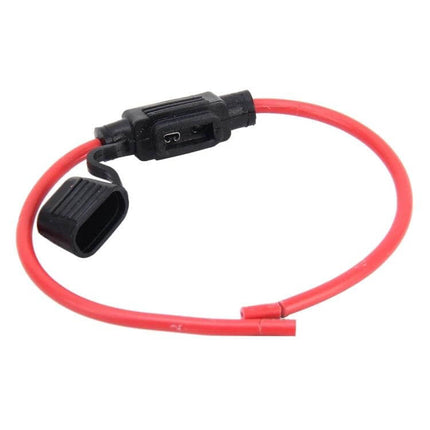 Waterproof Fuse Holder with Wire for DC 12V Circuits - red wire inline waterproof fuse holder for automotive, marine and outdoor use