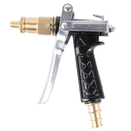 Durable Copper High-Pressure Water Gun for Car and Outdoor Cleaning - brass nozzle and black handle for heavy-duty hose use