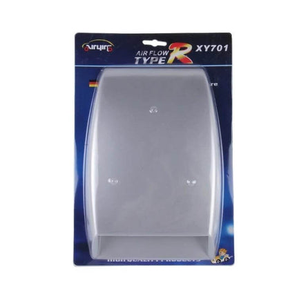 Turbo Style Air Intake Bonnet Scoop for Vehicle Decoration - silver hood scoop in retail packaging