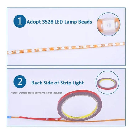 Flexible Waterproof 45cm LED Car Strip Light For Vehicle Use