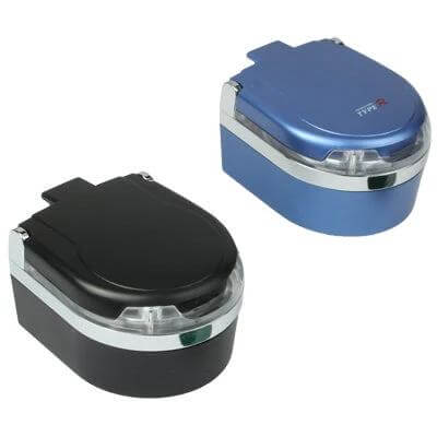 Portable LED Car Ashtray With Inner Night Light For Travel Random Color compact plastic metal car ashtray in black and blue with LED night light