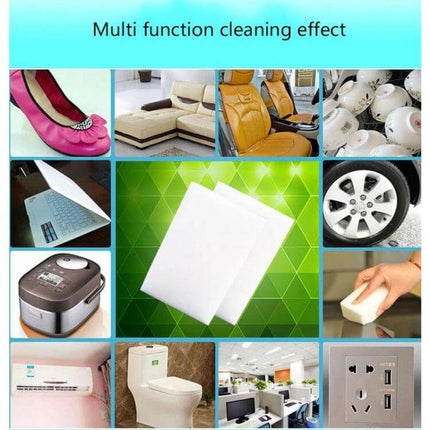 High-Density Nanometer Cleaning Sponge for Everyday Home Surfaces - versatile white melamine sponge for counters, shoes, car interiors, dishes, floors (no chemicals)
