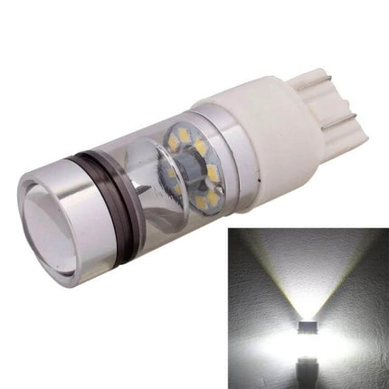 White LED Car Signal Bulb For Rear Fog And Daytime Running Lights - compact super bright white LED replacement bulb for rear fog and DRL